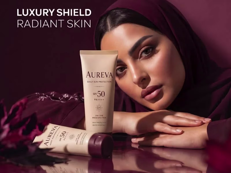 Cover image for Clean visuals designed for AUREVA skincare Product