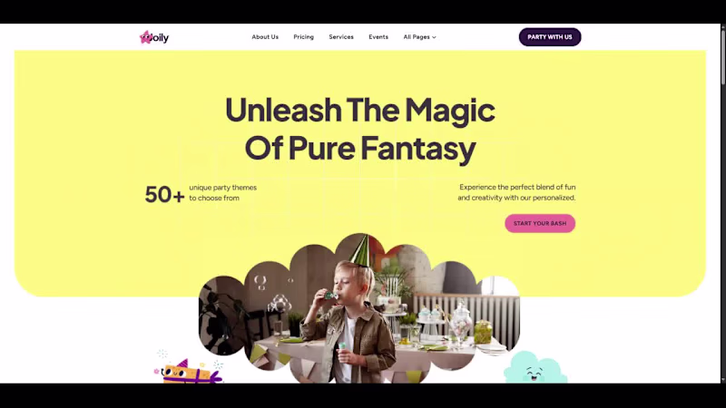 Cover image for Joily — Kids Party Planning Template (Framer Build)