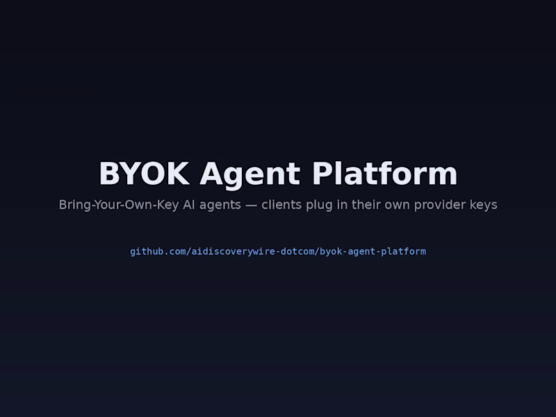 Cover image for Built a Bring-Your-Own-Key AI agent