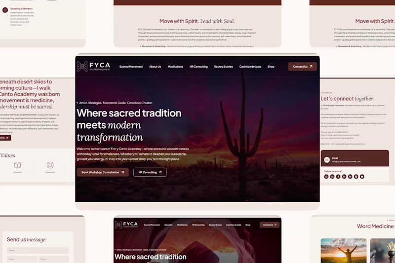 Cover image for FYCA Sacred Movement Website Design and Development