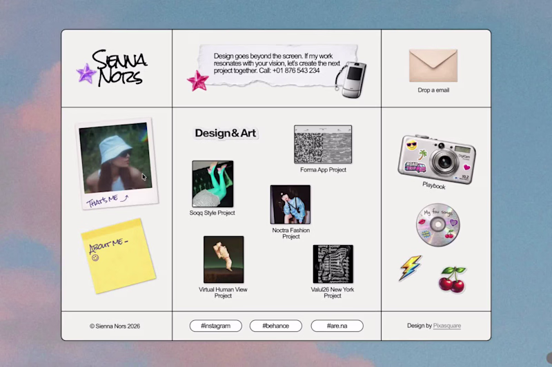 Cover image for SIENA - Y2K-inspired Readymag Portfolio