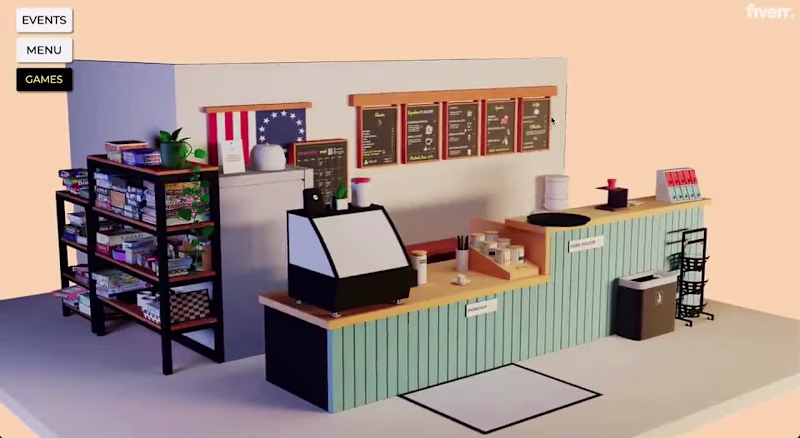 Cover image for 3D Cafe Shop Website Development