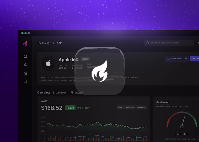 Cover image for AI Stock Sentiment Analytics SaaS Product + UX Overhaul