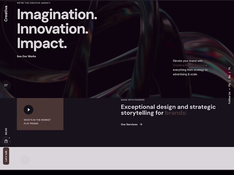 Cover image for Just launched a fresh website for Creativa, an awesome creat...