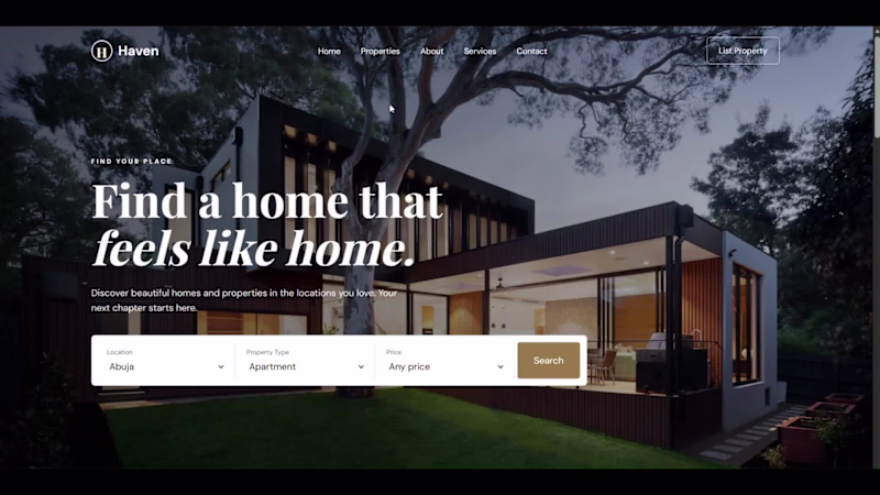 Cover image for Real Estate Website
I created this