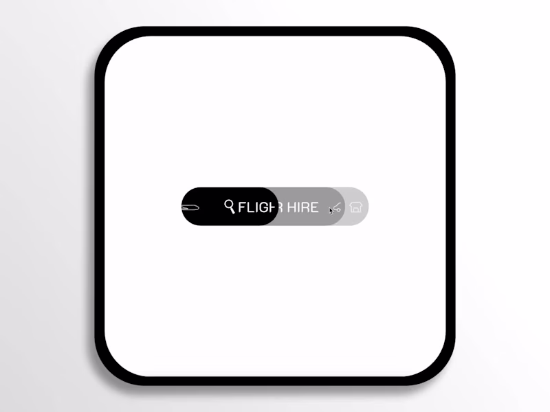 Cover image for Travel Booking Tabs created in Rive