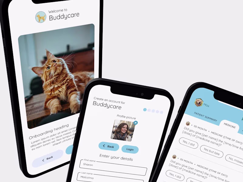 Cover image for BuddyCare Pet Management App