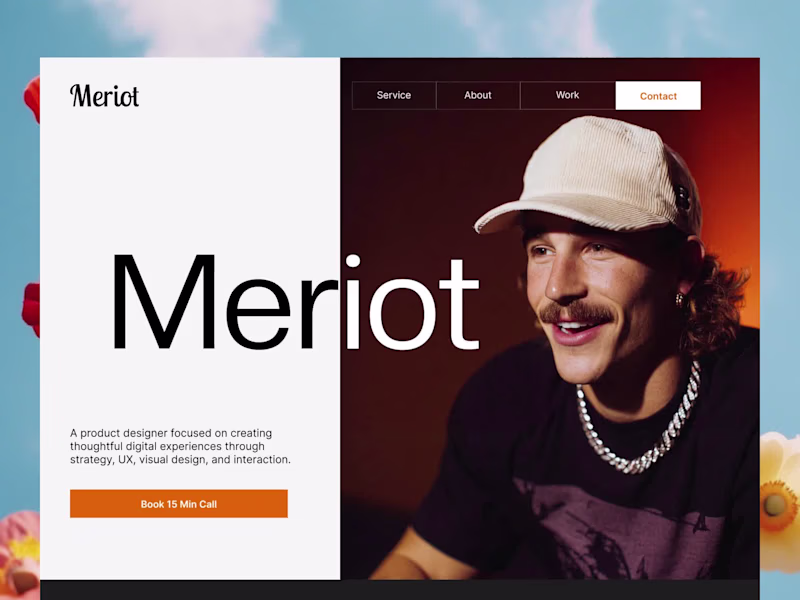 Cover image for Meriot personal portfolio Website Homepage