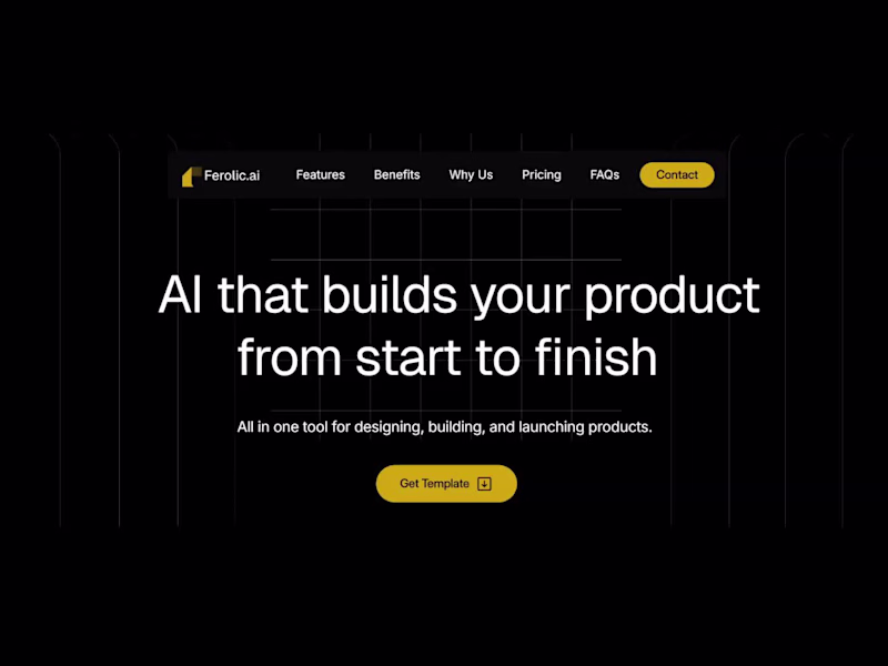 Cover image for AI Landing Page Template Design