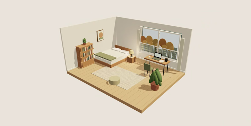 Cover image for Cozy interactive studio apartment with