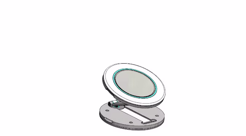 Cover image for Compact folding phone stand developed