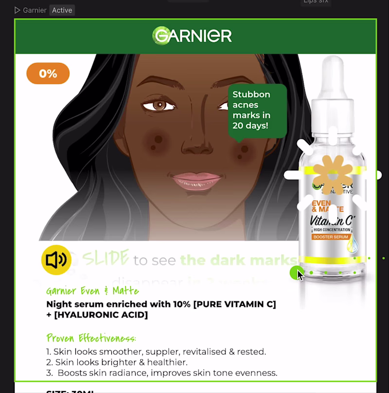 Cover image for Garnier Gamified Google App Ad