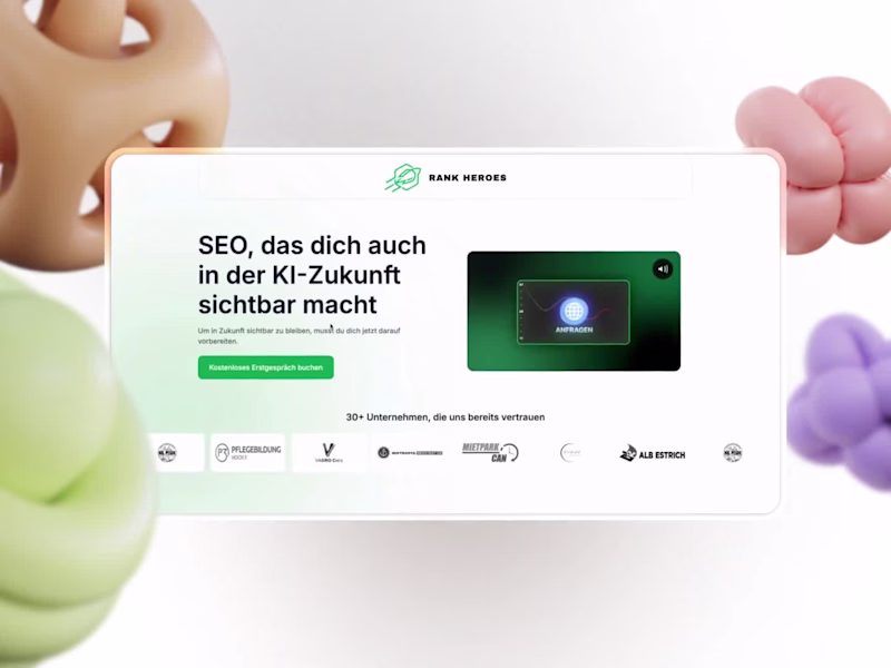Cover image for Landing page build in Webflow – Germany based SEO Studio