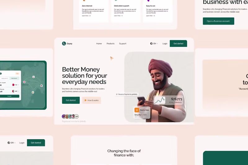 Cover image for Zapay - Fintech Brand & website design 