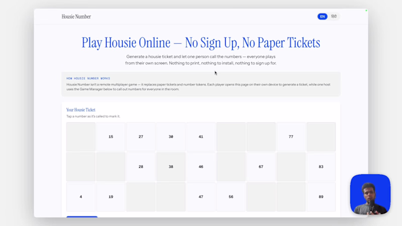 Cover image for Play housie online: https://housienumber.com
I noticed