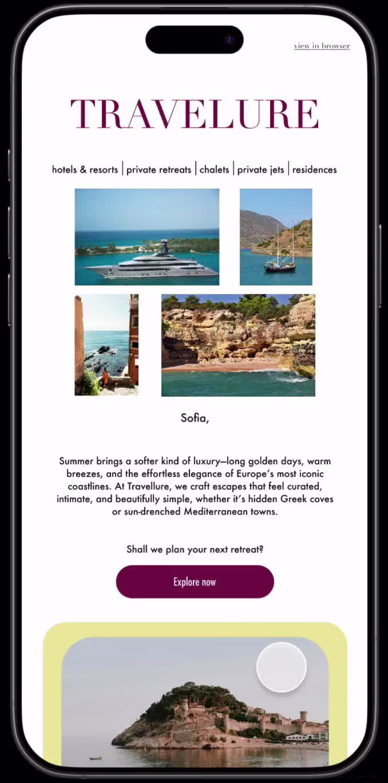Cover image for Luxury Travel Newsletter - Summer Campaign