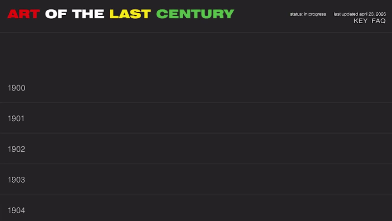 Cover image for Art of The Last Century (website)