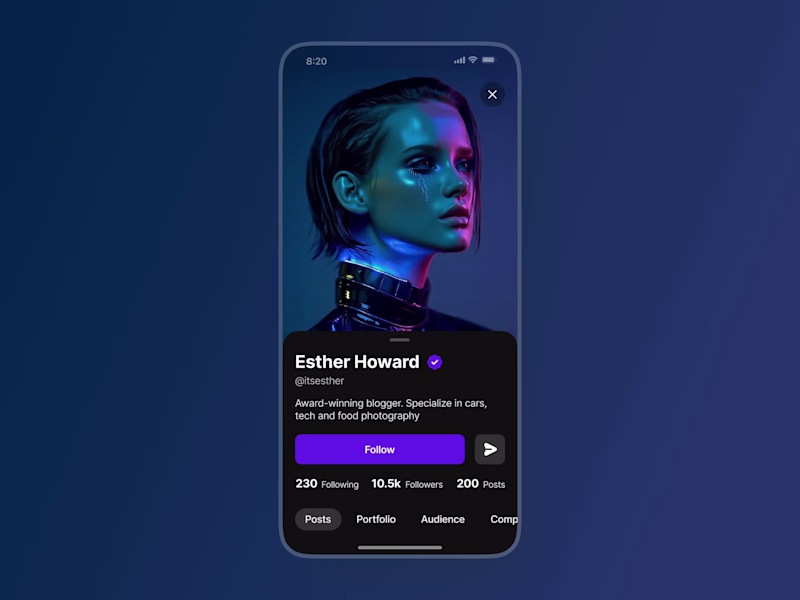 Cover image for Cinematic UI exploration.
This concept blends