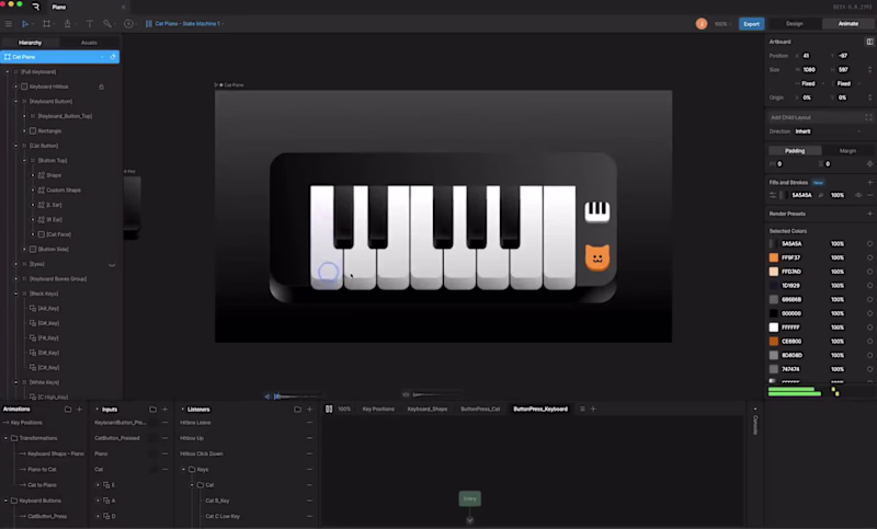 Cover image for Interactive Cat Piano in Rive
