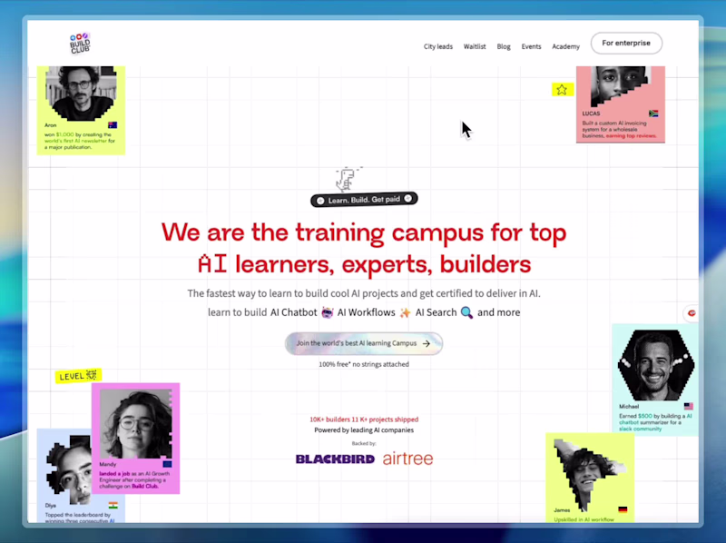 Cover image for Build Club Case Study: The Premier Training Campus for AI Builde