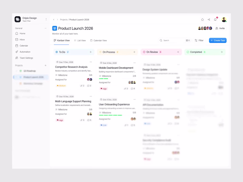 Cover image for Designed a modern Task Management