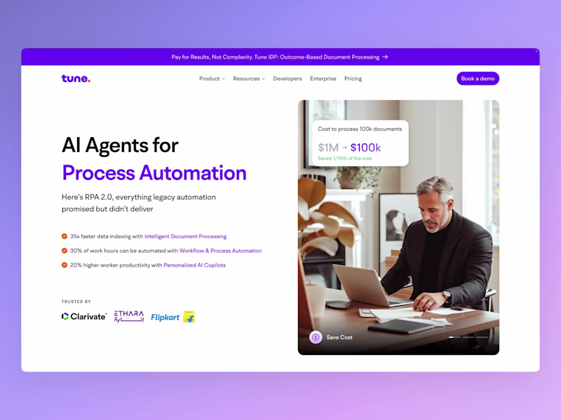 Cover image for Tune AI Website Redesign and Development