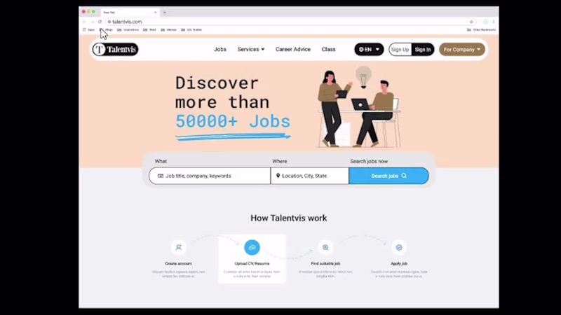 Cover image for Talentvis Website Design