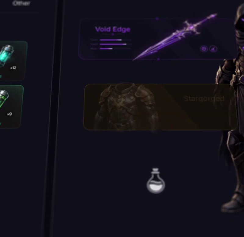 Cover image for Interactive inventory for a fantasy game