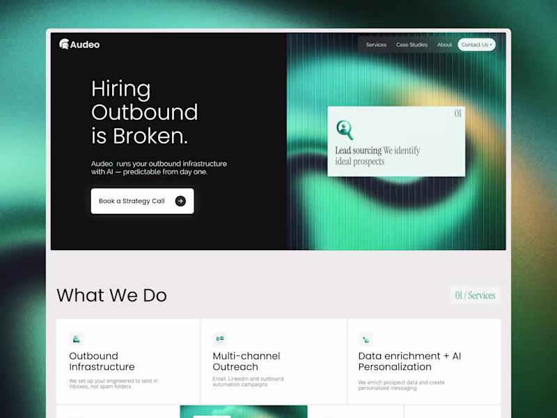 Cover image for Audeo Framer Website Design and Development