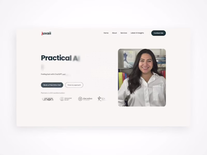 Cover image for Website Redesign for juvaii | AI Consulting