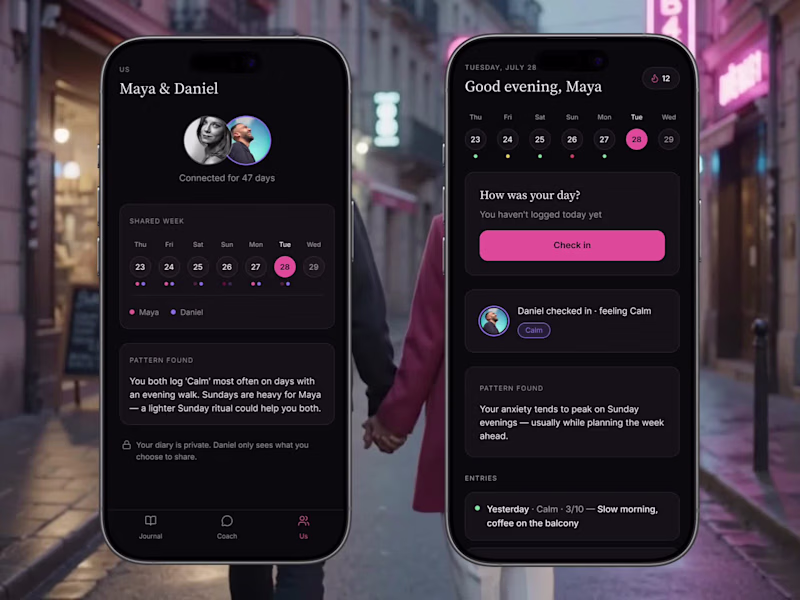 Cover image for Design & Development of Partnero AI App for Couples