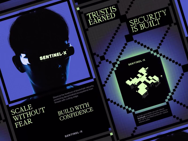 Cover image for SentinelX - Brand Identity for Web3 company