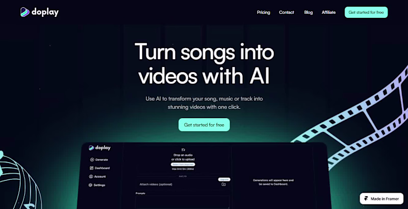 Cover image for DoPlay Framer Landing Page Design