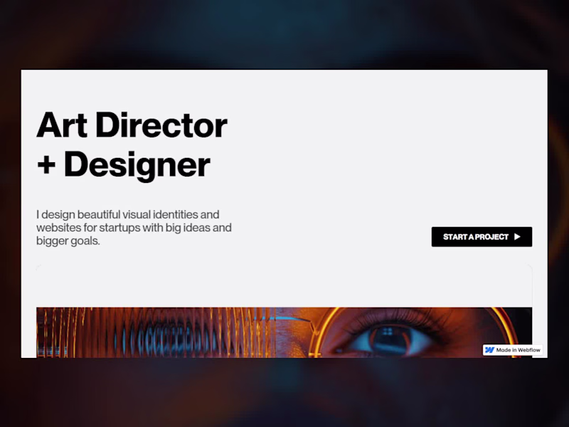 Cover image for Minimal Designer Portfolio – Figma to Webflow
