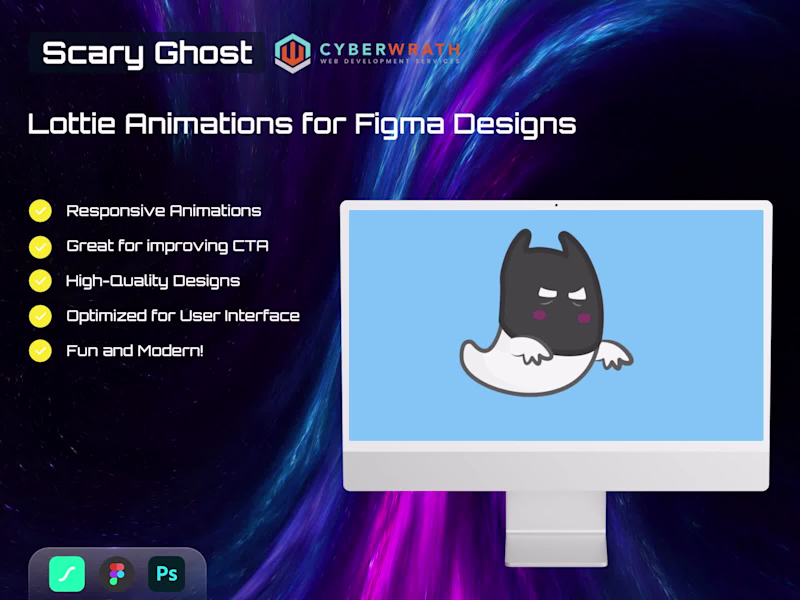 Cover image for Scary Ghost Lottie Animations in Figma