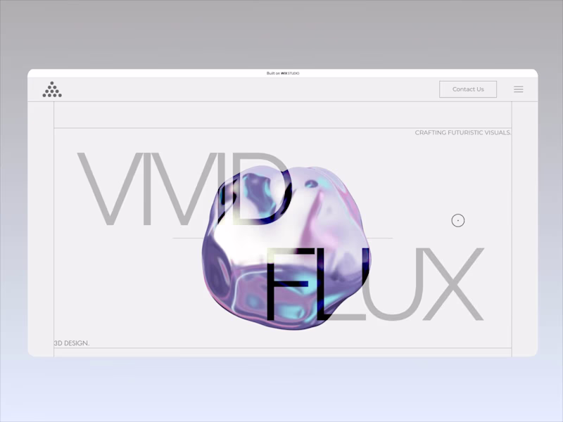 Cover image for Vivid Flux Studios: A Futuristic Experience Built on Wix Studio