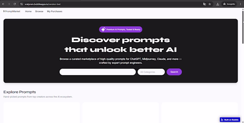 Cover image for "PromptMarket - An AI Prompt