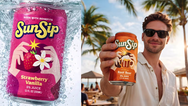 Cover image for SunSip Soda Packaging Redesign