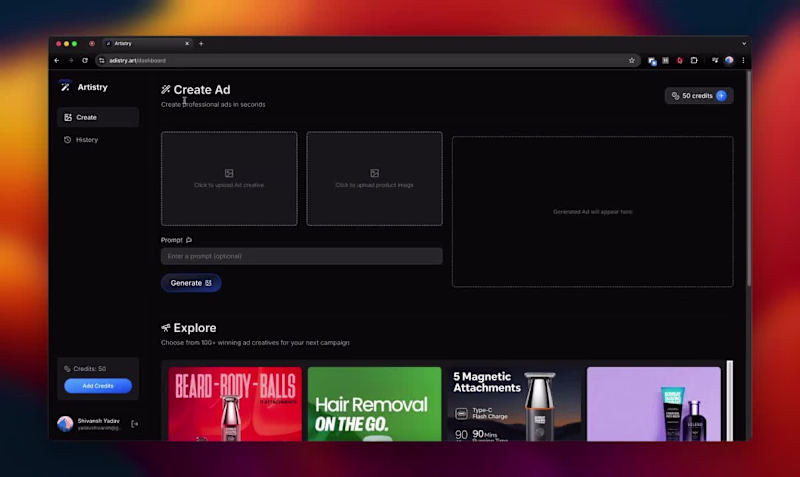Cover image for 🎨Adistry.art: AI-Powered Ad Creative Generation  