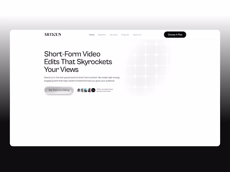 Cover image for Website for short form video editors