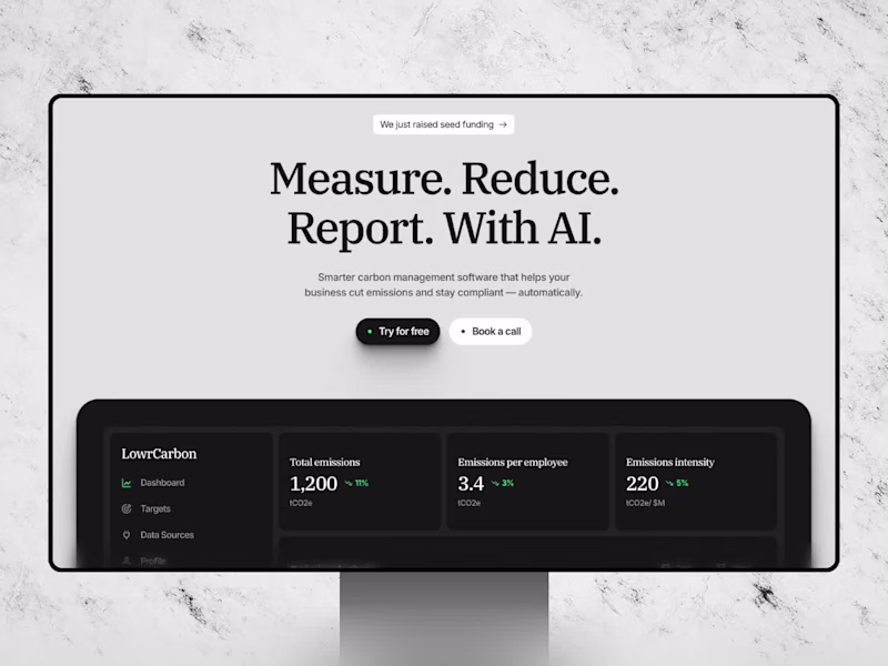 Cover image for LowrCarbon — Clean Tech Framer