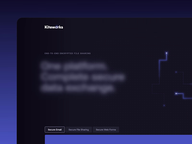 Cover image for An early iteration for Kiteworks.