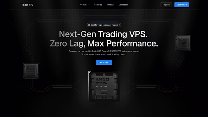 Cover image for TradoxVPS - Landing Page Design Hero Animation made in @Rive...