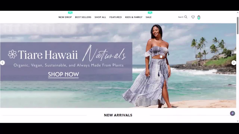 Cover image for Tiare Hawaii Shopify Store Development