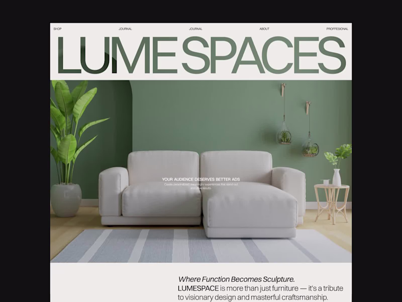 Cover image for LUME SPACES Furniture Mobile App Design