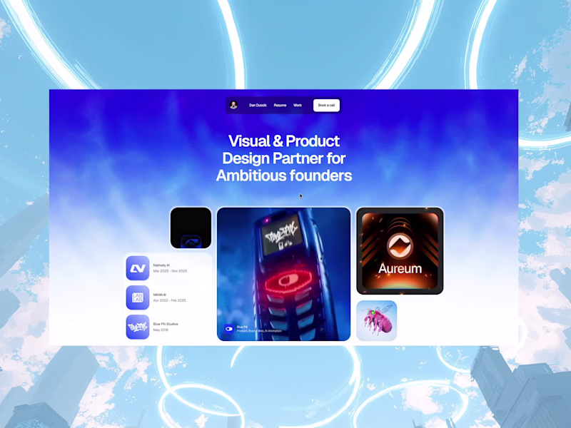 Cover image for Personal portfolio website for an AI-powered designer showca...
