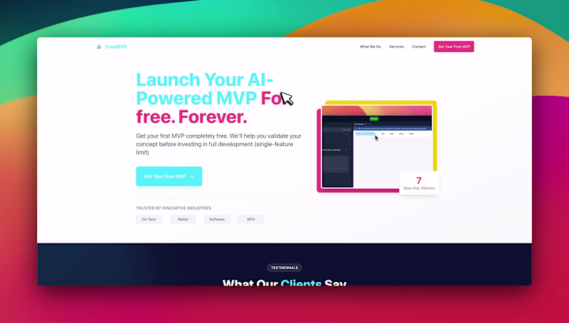 Cover image for FreeMVP - AI-Powered Landing Page