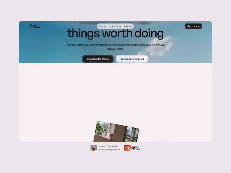 Cover image for The Good Times website is