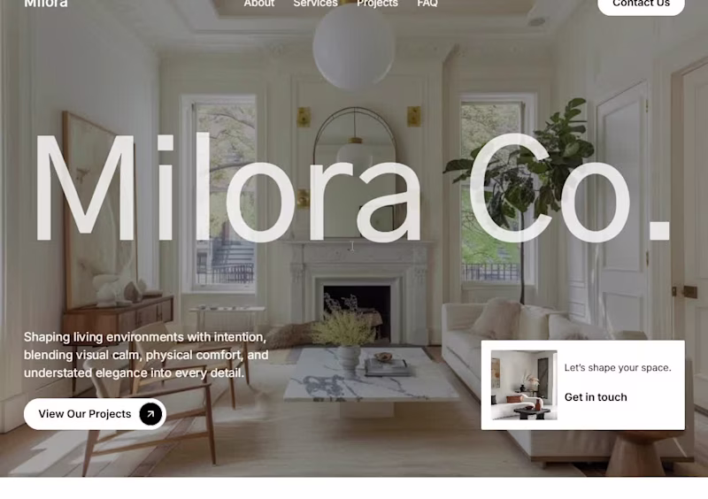 Cover image for Milora — Interior Design Agency