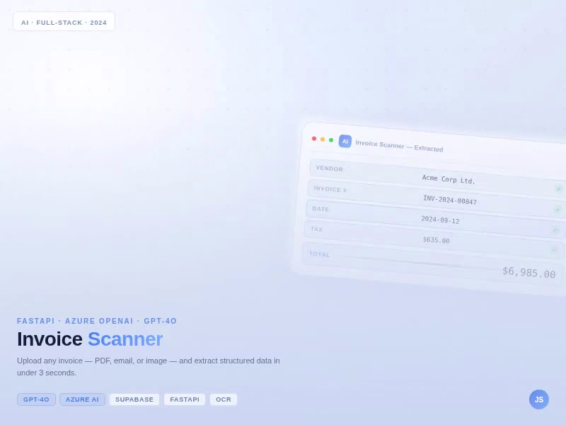 Cover image for Invoice Scanner | Automated Invoice Extraction Tool